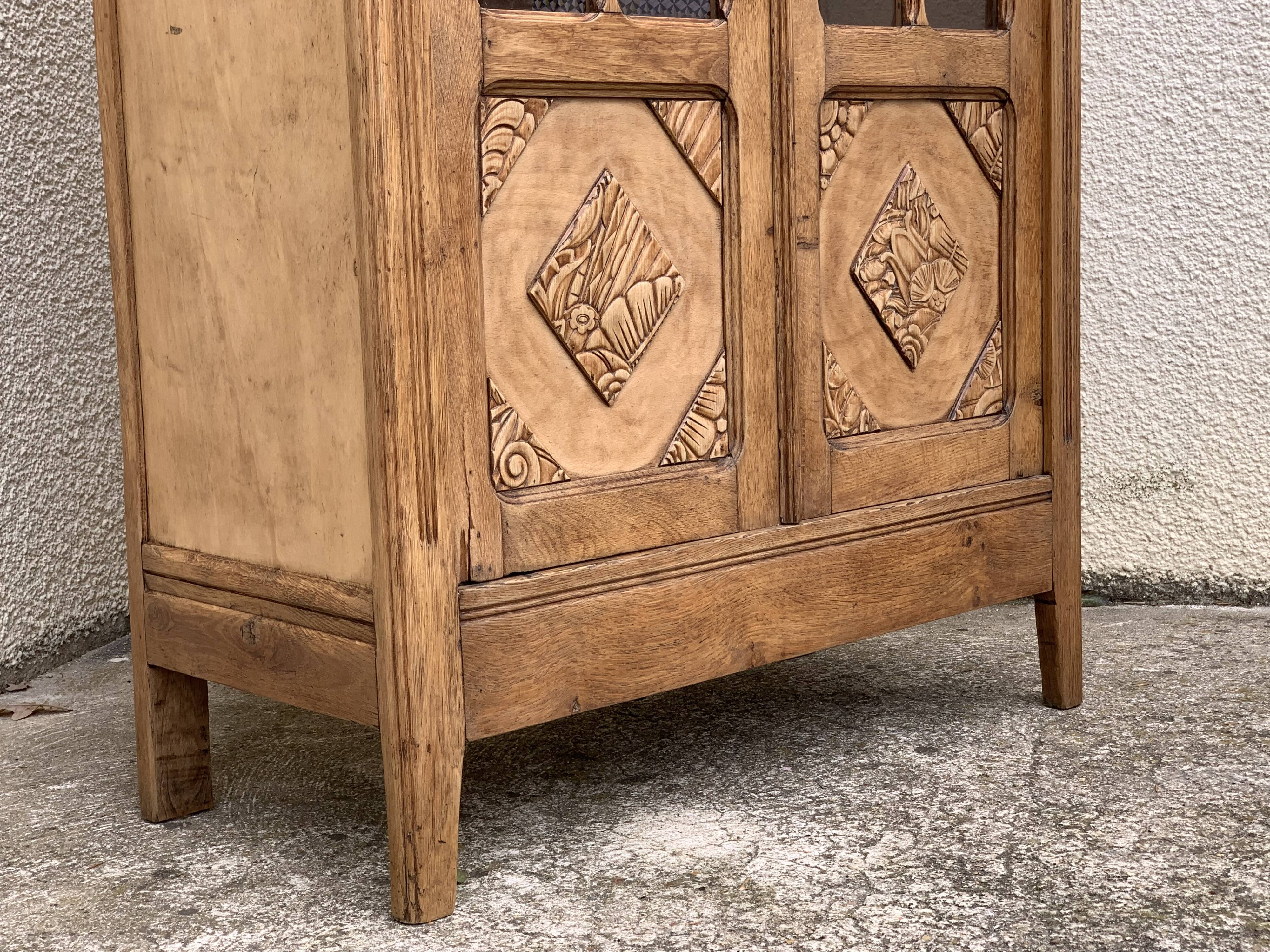 Parisian wardrobe glazed art deco 1930 raw wood