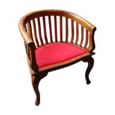 Colonial armchair in exotic wood