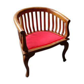 Colonial armchair in exotic wood