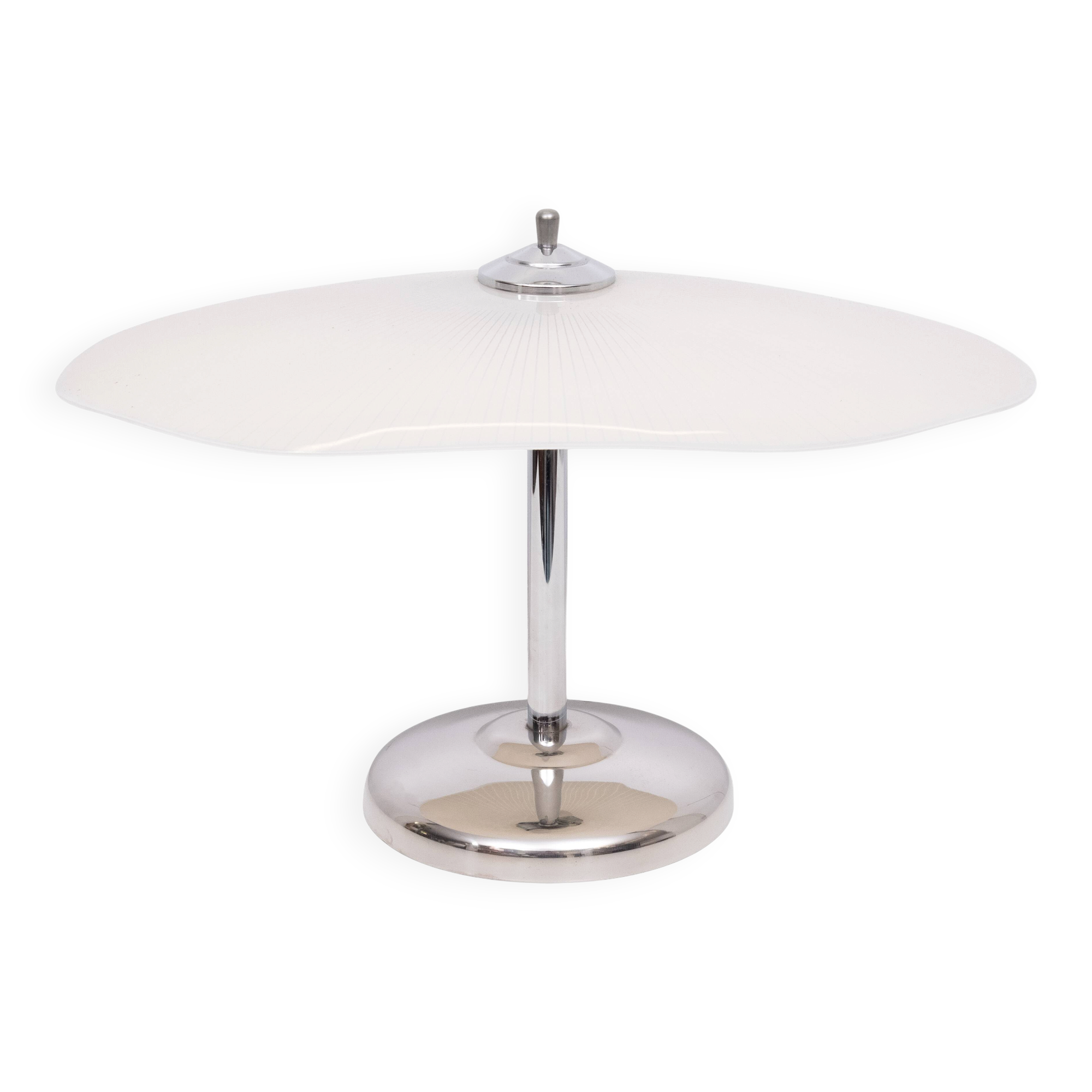 Art Deco style Table Lamp Large Oval Glass shades Germany