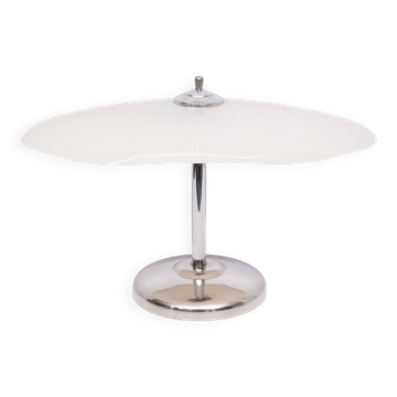 Lampe de table de style Art Déco, abat-jour en verre ovale, Allemagne