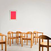Table et 6 fauteuils brutalistes, Rainer Daumiller, Danemark, années 70