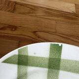 Assiettes à dessert vertes, modèle Nappe par Moulin des Loups