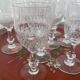 10 chiseled crystal port glasses