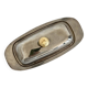 Vintage stainless steel butter dish, acorn and molded glass cup