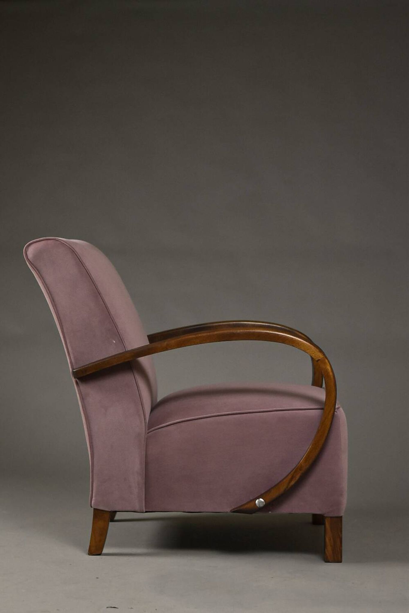 Art Deco Club Armchair, Fully Restored, Poland, 1930s