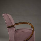 Art Deco Club Armchair, Fully Restored, Poland, 1930s