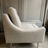 Vintage armchair pair by Souplina France