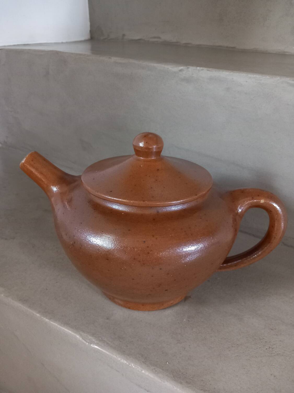 Old stoneware teapot