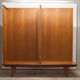 Scandinavian wardrobe 1960 teak 4 doors, 3 drawers, 2keys