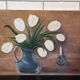 Still life white tulips