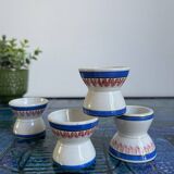 Set of 5 diabolos egg cups in iron earth