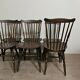 Set of 6 wooden chairs – bistro style - western / vintage