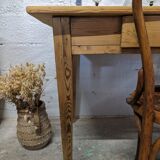 Light wood farmhouse table