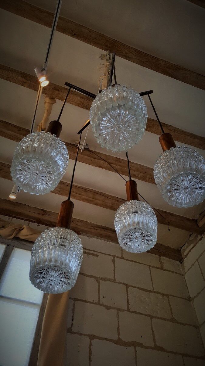 Chandelier cascade vintage 50s