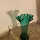 Vase vert verre soufflé blenko