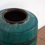 Antique emerald green enamelled vase (c.1820) #12