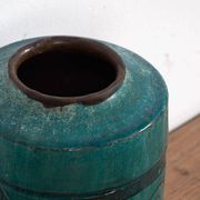 Vase ancien émaillé vert émeraude (c.1820) #12