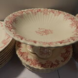 Table service party late 19th in earthenware Longchamp iron earth model louis XVI