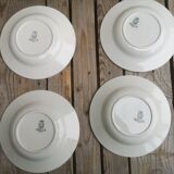4 Hollow plates Terre de Fer in Opaque Porcelain from Gien Collection Montigny