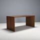 Rustic Solid Teak Desk / Table, France 1960s