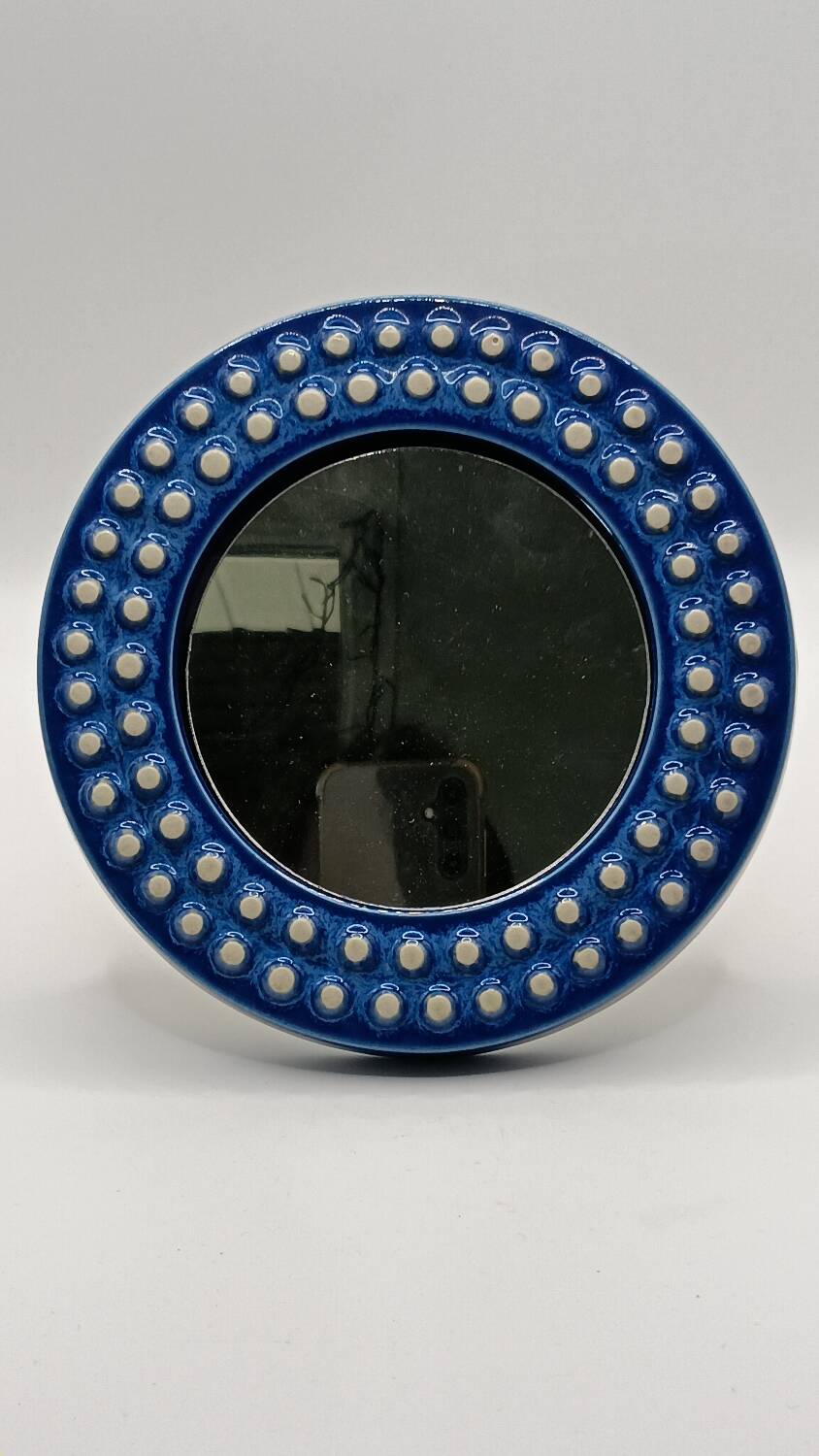 “Kuli” Ceramic Mirror by Britt Louise Sundell for Gustavsberg