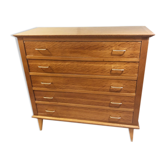 Vintage chest of drawers compass feet, 1960