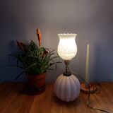 Pink opaline table lamp