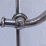 Art Deco lamp with chrome metal and opalescent glass.