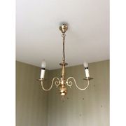 3-branched brass chandelier