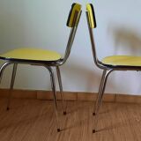 Set of yellow formica chairs