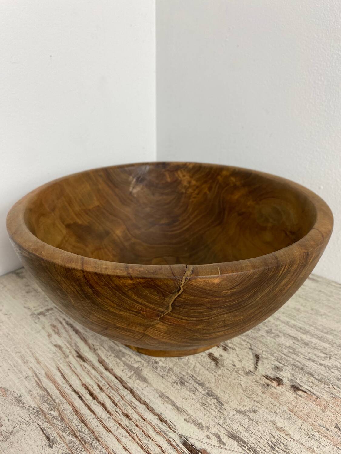 Olive wood salad bowl