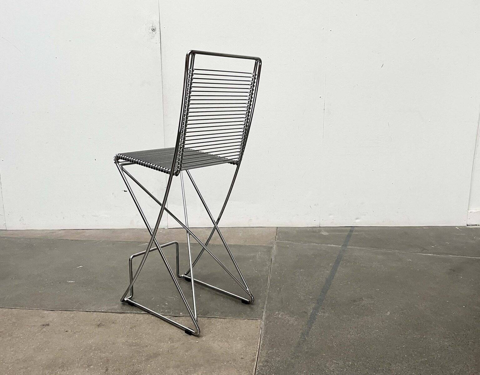 Tabouret de cuisine Postmoderne allemand Kreuzschwinger par Till Behrens pour Meyer Stahlmöbel, années 1980