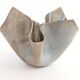 Vintage Willy Guhl style folded ceramic vase, 1960s