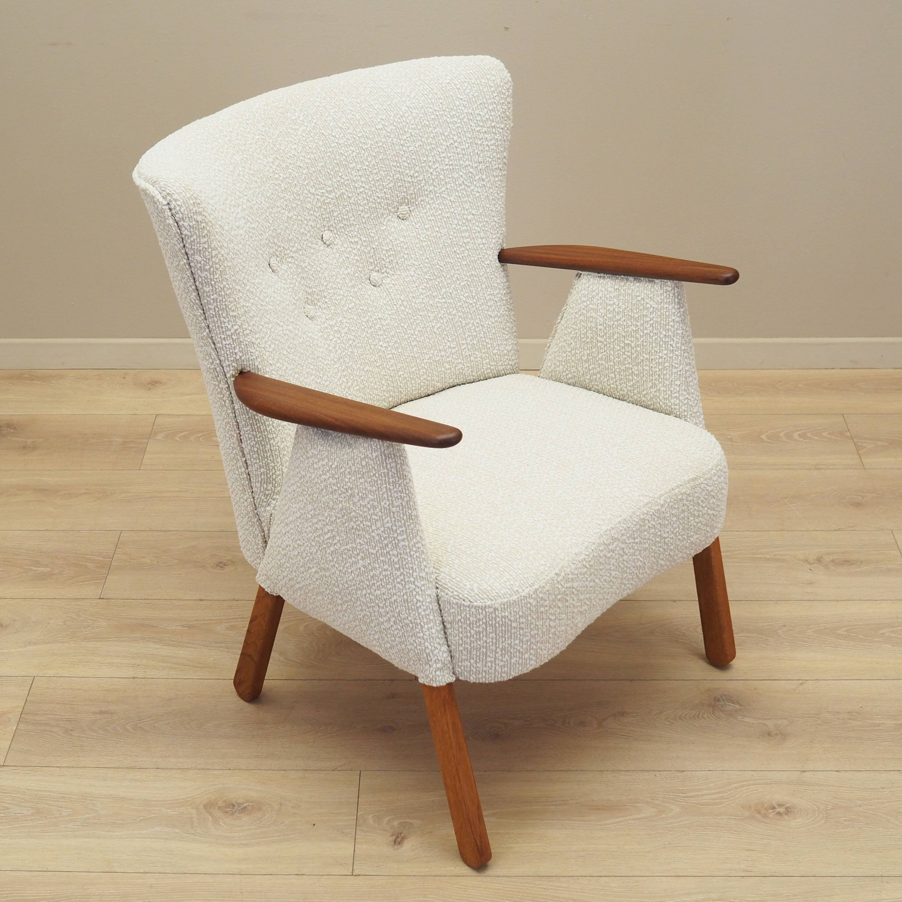 Cream armchair, Danish design, 1970s, production: Denmark