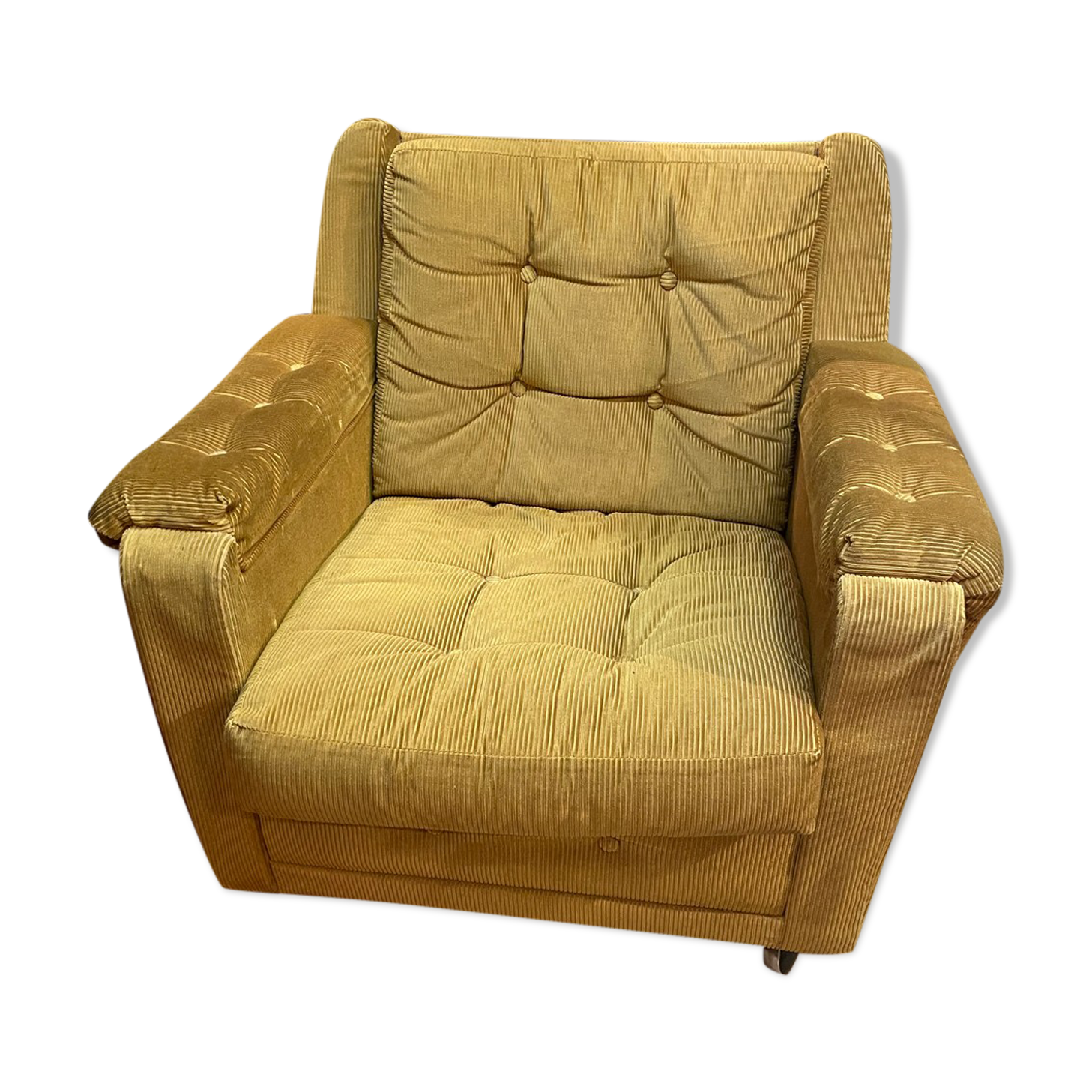 Vintage design velvet armchair 60/70