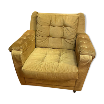 Vintage velvet design armchair 60/70