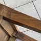 Rustic farmhouse coffee table made of solid wood with 2 drawers from the 1930s.