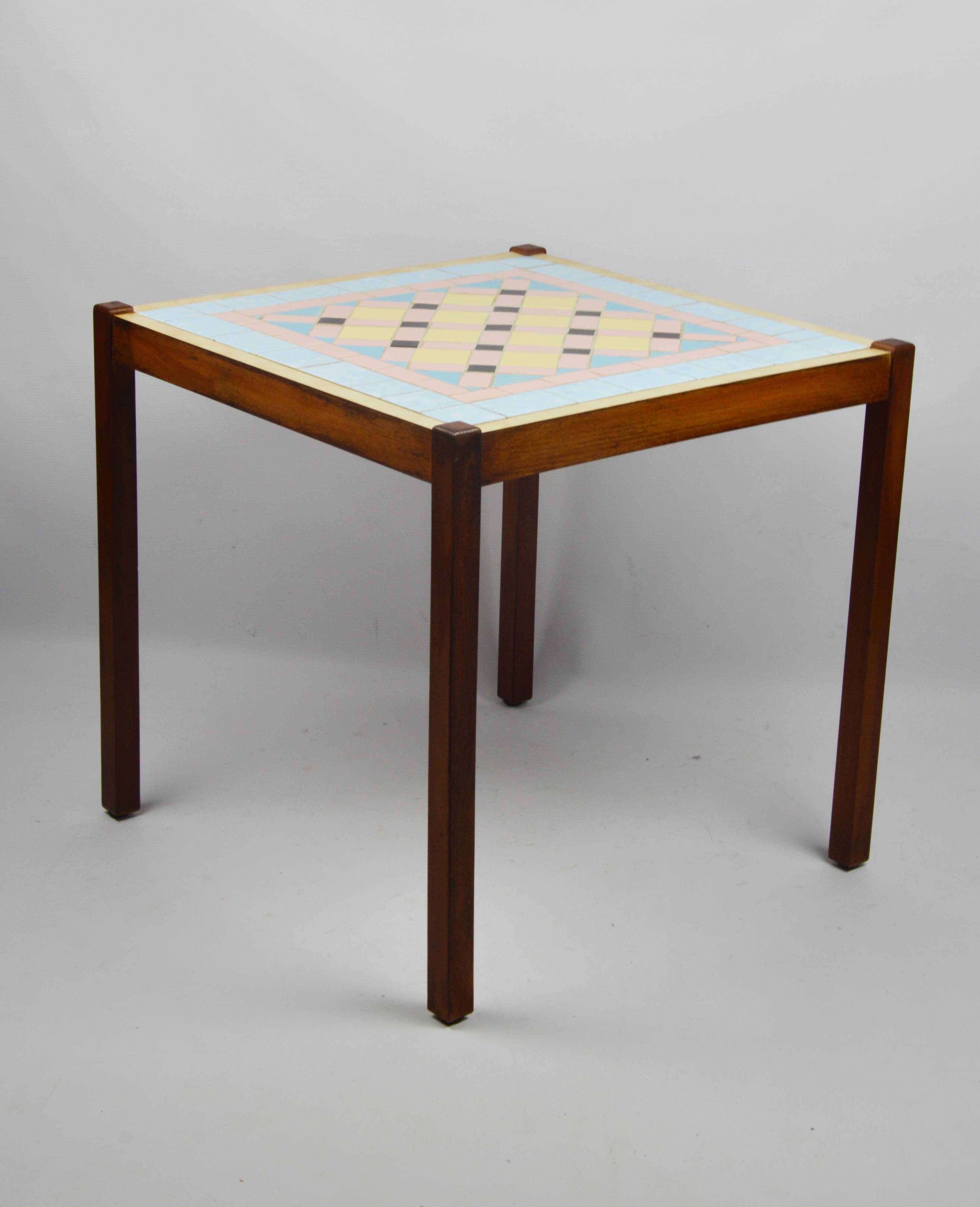 Table basse en mosaïque, années 1970
