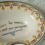 BEARD DISH BARBER IN FAIENCE NEVERS OR LA ROCHELLE 20 EME