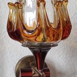 Pair of wall lamps Murano Mazzega, 1970