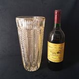 Large Art Deco Style Clear Pressed Glass Vase
