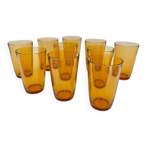verres à orangeade ambrés