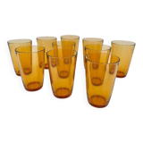 Verres à orangeade ambrés Vereco