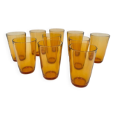 Vereco amber orangeade glasses
