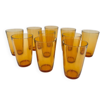 Vereco amber orangeade glasses
