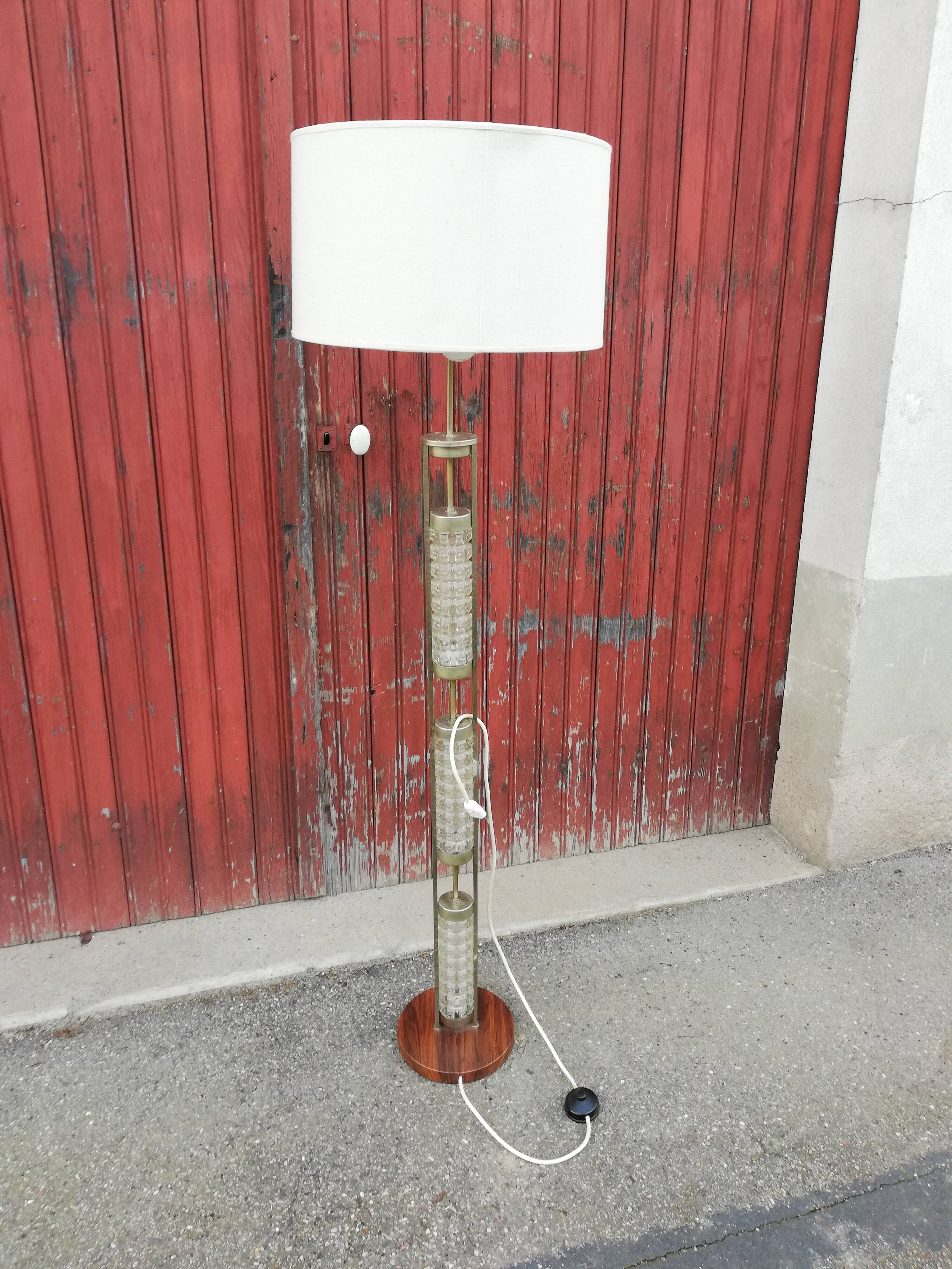 Vintage chrome and glass floor lamp 5 lights