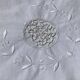 Fine linen round crocheted openwork mini day pillowcase