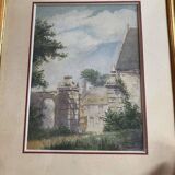 Watercolor "house entrance"