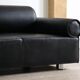 Marzio Cecchi sofa daybed in buffalo leather, Italy 1970s